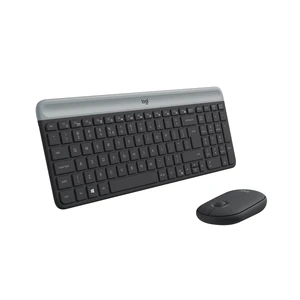 Logitech MK470 Slim Combo, Wireless Keyboard and Mouse Set, 2.4GHz Connection via Nano-USB Receiver, 10m Range, 18 Months Battery Life, PC/Laptop, Black Logitech MK470 Slim Combo, Wireless Keyboard and Mouse Set, 2.4GHz Connection via Nano-USB Receiver, 10m Range, 18 Months Battery Life, PC/Laptop, Black