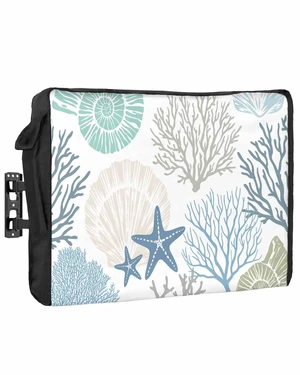 Coastal Outdoor TV Cover 36-39 Inches, Weatherproof & Waterproof, Summer Beach Blue Teal Coral, Nautical Starfish Screen Protectors Coastal Outdoor TV Cover 36-39 Inches, Weatherproof & Waterproof, Summer Beach Blue Teal Coral, Nautical Starfish Screen Protectors