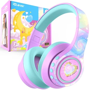 iClever Noise Cancelling Headphones for Kids Bluetooth 75H Play LED Lights iClever Noise Cancelling Headphones for Kids Bluetooth 75H Play LED Lights