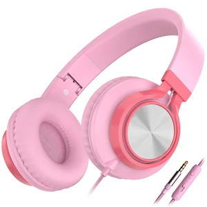 Kids Wired Headphones with Mic for School Girls Women, 3.5mm Jack, Pink Kids Wired Headphones with Mic for School Girls Women, 3.5mm Jack, Pink