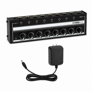 EAJONC 8-Channel 6.35mm Stereo Headphone Amplifier with Volume Control EAJONC 8-Channel 6.35mm Stereo Headphone Amplifier with Volume Control