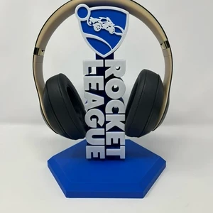 BryansGoods Rocket Car League Inspired 3D Printed Headphone Stand - Gamer Desk Accessory with Bold Logo & Sturdy Base for Organizing Your Setup (Headphones NOT Included) BryansGoods Rocket Car League Inspired 3D Printed Headphone Stand - Gamer Desk Accessory with Bold Logo & Sturdy Base for Organizing Your Setup (Headphones NOT Included)