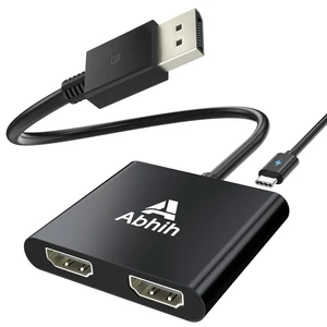DisplayPort to Dual HDMI Adapter, DisplayPort Splitter for Dual Monitors DisplayPort to Dual HDMI Adapter, DisplayPort Splitter for Dual Monitors