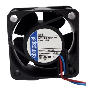 414 ebmpapst 24V 40mm Fan - 1W 1.6W 404020mm 2-Wire Cooling Fan 414 ebmpapst 24V 40mm Fan - 1W 1.6W 404020mm 2-Wire Cooling Fan