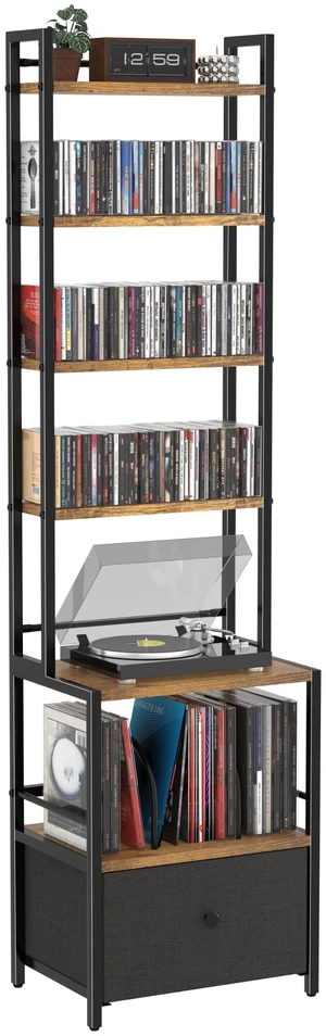 Arbuxzuy 6-Tier Wooden CD & Stereo Stand, Compact Audio Rack Cabinet Arbuxzuy 6-Tier Wooden CD & Stereo Stand, Compact Audio Rack Cabinet