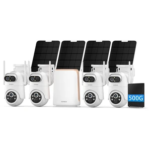 Eseecloud Dual Lens 4-Cam Solar Security Camera System, 500GB HDD Included Eseecloud Dual Lens 4-Cam Solar Security Camera System, 500GB HDD Included