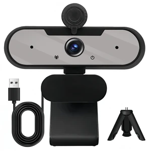 Gowzmnd HD 1080P Webcam with Built-in Microphone and Rotatable Tripod, 1080P Video and Wide Angle Camera, Privacy Cover, for Desktop PC or Laptop Computer Grey Gowzmnd HD 1080P Webcam with Built-in Microphone and Rotatable Tripod, 1080P Video and Wide Angle Camera, Privacy Cover, for Desktop PC or Laptop Computer Grey