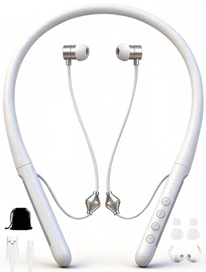 Bluetooth Air Tube Headphones White 25H Battery Life , EMF Free Anti Radiation Wireless Earbuds with Noise Cancelling Mic & Volume Control Zero EMF for Pregnancy, Kids for iPhone Android Lapt Bluetooth Air Tube Headphones White 25H Battery Life , EMF Free Anti Radiation Wireless Earbuds with Noise Cancelling Mic & Volume Control Zero EMF for Pregnancy, Kids for iPhone Android Lapt