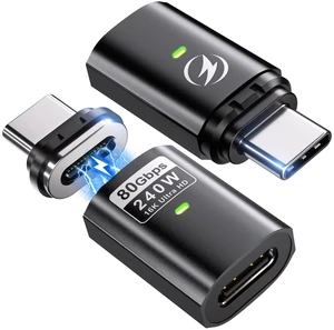 240W USB C Magnetic Adapter, 2 Pack 24 Pin Straight Adapter Dust Plug 240W USB C Magnetic Adapter, 2 Pack 24 Pin Straight Adapter Dust Plug