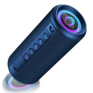 Portable Bluetooth Speaker, 2026 Bluetooth 5.4 Wireless Speaker with 20W HD Loud Stereo Sound, 20H Playtime, LED Lights, IP7, TWS Pairing, Built-in Mic, for Outdoor, Home, Beach, Party, Gift, Blue Portable Bluetooth Speaker, 2026 Bluetooth 5.4 Wireless Speaker with 20W HD Loud Stereo Sound, 20H Playtime, LED Lights, IP7, TWS Pairing, Built-in Mic, for Outdoor, Home, Beach, Party, Gift, Blue