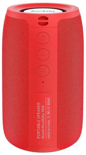 Musibaby Bluetooth Speaker, Wireless,Outdoor, Waterproof,Portable Speaker,Dual Pairing, Bluetooth 5.0,Loud Stereo,Booming Bass,24H Playtime for Home&Party,Gifts(Pure Red) Musibaby Bluetooth Speaker, Wireless,Outdoor, Waterproof,Portable Speaker,Dual Pairing, Bluetooth 5.0,Loud Stereo,Booming Bass,24H Playtime for Home&Party,Gifts(Pure Red)