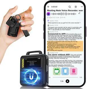 128GB (9680Hours) Digital Voice Recorder with APP Control,Moresen 3072kbps MP3 Audio Recorder with Transcribe & Summarize,HD DSP Noise Reduction Recording Device with Password, Black 128GB (9680Hours) Digital Voice Recorder with APP Control,Moresen 3072kbps MP3 Audio Recorder with Transcribe & Summarize,HD DSP Noise Reduction Recording Device with Password, Black