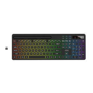 AOC KB600 Wireless Keyboard with 7-Color RGB Backlit, Light Up Keys - Black AOC KB600 Wireless Keyboard with 7-Color RGB Backlit, Light Up Keys - Black