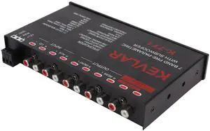 Car Audio Equalizer, Low Pass 7 Band Car Graphic Equalizer High Level Input EQ with CD AUX Input and Rear Front SUB Output for Stereo System, HEADERBS8B61735SGY Car Audio Equalizer, Low Pass 7 Band Car Graphic Equalizer High Level Input EQ with CD AUX Input and Rear Front SUB Output for Stereo System, HEADERBS8B61735SGY