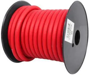 Rockville R4G40R 4 AWG 40 Ft Car Amp Power/Ground Wire Spool, Ultra-Pure Conduction, Flexible Red PVC Jacket, High Copper Content for Car Audio Systems Rockville R4G40R 4 AWG 40 Ft Car Amp Power/Ground Wire Spool, Ultra-Pure Conduction, Flexible Red PVC Jacket, High Copper Content for Car Audio Systems