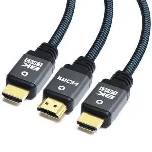 Yauhody 8K HDMI Cable 15ft 3 Pack High Speed 48Gbps HDMI 2.1 Cord, Durable Nylon Braided, Supports 8K 60Hz, 4K 120Hz 144Hz, 3D, HDR, HDCP 2.2, 4:4:4,eARC, Compatible with PS5,PS4,TV,Projector Yauhody 8K HDMI Cable 15ft 3 Pack High Speed 48Gbps HDMI 2.1 Cord, Durable Nylon Braided, Supports 8K 60Hz, 4K 120Hz 144Hz, 3D, HDR, HDCP 2.2, 4:4:4,eARC, Compatible with PS5,PS4,TV,Projector