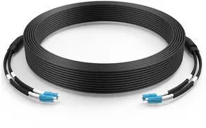 RERBO LC/UPC to LC/UPC 50M/164ft 4 Core Single Mode Fiber Patch Cable, 9/125um LC to LC Outdoor Armored Fiber Optic Internet Cable LSZH4C RERBO LC/UPC to LC/UPC 50M/164ft 4 Core Single Mode Fiber Patch Cable, 9/125um LC to LC Outdoor Armored Fiber Optic Internet Cable LSZH4C