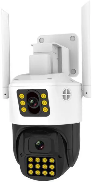 JIESHIAN 3MP Dual Lens Camera for Home Security Outdoor, Camera for Home Security, 360 View Pan/Tilt, 2.4G WiFi Color Night Version, Auto Tracking, 2-Way Talk, Light Alarm, Cloud & SD Storage JIESHIAN 3MP Dual Lens Camera for Home Security Outdoor, Camera for Home Security, 360 View Pan/Tilt, 2.4G WiFi Color Night Version, Auto Tracking, 2-Way Talk, Light Alarm, Cloud & SD Storage