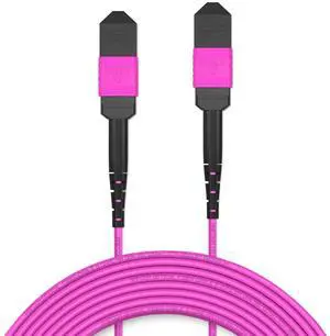 AMPCOM MPO to MPO Trunk Cable 50/125m Multimode OM4 (12 Fiber, MPO to MPO Female, Type B, LSZH/Riser, UPC, Magenta) 3m (9ft) AMPCOM MPO to MPO Trunk Cable 50/125m Multimode OM4 (12 Fiber, MPO to MPO Female, Type B, LSZH/Riser, UPC, Magenta) 3m (9ft)