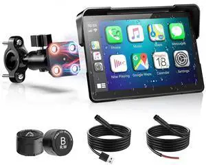 2026 YZW 7 inch Wireless Motorcycle Carplay GPS HD Touch Screen with Android Auto, Navigation, IP69K Waterproof, USB Cable, TPMS, Bluetooth, Google Asistant, Light Sensor, Music Sharing, Quick 2026 YZW 7 inch Wireless Motorcycle Carplay GPS HD Touch Screen with Android Auto, Navigation, IP69K Waterproof, USB Cable, TPMS, Bluetooth, Google Asistant, Light Sensor, Music Sharing, Quick