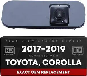Rear View Backup Camera, Reverse Park Assist - Compatible with 2017-2019 Toyota Corolla - OEM 867A002040, TO1960143 Rear View Backup Camera, Reverse Park Assist - Compatible with 2017-2019 Toyota Corolla - OEM 867A002040, TO1960143