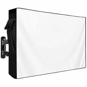 Singingin Pure White Outdoor TV Cover Waterproof Weatherproof 60 to 65 Inch, Solid Color Outside TV Covers with Zipper Flap, TV Screen Protectors for LCD OLED Television Singingin Pure White Outdoor TV Cover Waterproof Weatherproof 60 to 65 Inch, Solid Color Outside TV Covers with Zipper Flap, TV Screen Protectors for LCD OLED Television