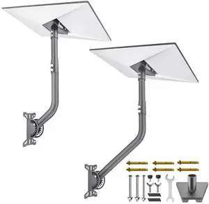 MONOJOY Gen 3 Wall Mount for Starlink Standard 4/4X/V3 Dish, Heavy Duty Alloy Steel Bracket with 8 & 10 Inch Poles, Weatherproof Roof Mount Kit with Installation Hardware, Matte BlackOne Set MONOJOY Gen 3 Wall Mount for Starlink Standard 4/4X/V3 Dish, Heavy Duty Alloy Steel Bracket with 8 & 10 Inch Poles, Weatherproof Roof Mount Kit with Installation Hardware, Matte BlackOne Set