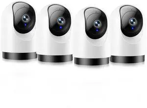 YOTON Indoor Security Camera 4pcs, 2K 360 WiFi Baby Monitor & Pet Camera with Motion Tracking, 2-Way Audio, Night Vision, SD/Cloud, Works with Alexa & Google Home, 2.4/5GHz YOTON Indoor Security Camera 4pcs, 2K 360 WiFi Baby Monitor & Pet Camera with Motion Tracking, 2-Way Audio, Night Vision, SD/Cloud, Works with Alexa & Google Home, 2.4/5GHz