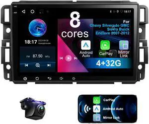 8 Core 4+32G Car Radio for Chevy Silverado 2007 2008 2009 2010 2011 2012 with 8" Touchscreen, Android 14 Chevy Silverado Radio Upgrade Wireless CarPlay Android Auto, AM/FM/RDS, AUX, DSP, SWC 8 Core 4+32G Car Radio for Chevy Silverado 2007 2008 2009 2010 2011 2012 with 8" Touchscreen, Android 14 Chevy Silverado Radio Upgrade Wireless CarPlay Android Auto, AM/FM/RDS, AUX, DSP, SWC