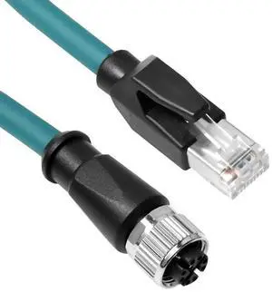 Alvin's Cables M12 X-Code 8 Pin Female to RJ45 Ethernet Cable Cat6a High-Flex Shielded for Cognex Keyence Basler Industrial Automation Fieldbus Module 16.4ft/5m,Green Alvin's Cables M12 X-Code 8 Pin Female to RJ45 Ethernet Cable Cat6a High-Flex Shielded for Cognex Keyence Basler Industrial Automation Fieldbus Module 16.4ft/5m,Green