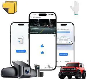 Wefoka 4K Dash Cam Fit for Ford Bronco 2021 2022 2023 2024, Does Not Fit 2025 Bronco, Does Not Fit Ford Bronco Sport, WiFi & App, 128GB Card (F10pro) Wefoka 4K Dash Cam Fit for Ford Bronco 2021 2022 2023 2024, Does Not Fit 2025 Bronco, Does Not Fit Ford Bronco Sport, WiFi & App, 128GB Card (F10pro)