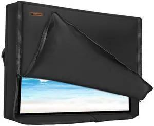 3-Side Zippered Box-Shaped Outdoor TV Cover 30 to 32 Inch Waterproof, 600D Heavy Duty Oxford Weatherproof TV Enclosure Protector, Waterproof Double Zipper Front Flap for Outside Flat Screen 30-32in TV 3-Side Zippered Box-Shaped Outdoor TV Cover 30 to 32 Inch Waterproof, 600D Heavy Duty Oxford Weatherproof TV Enclosure Protector, Waterproof Double Zipper Front Flap for Outside Flat Screen 30-32in TV