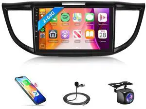 4Core 4G+64G Android 15 Car Radio for Honda CRV 2012-2016, 5G-WiFi, Car Stereo Wireless Carplay, Rimoody 9'' HD Touchscreen Mirror Link GPS Navigation Bluetooth FM/RDS EQ-32 SWC Backup Camera 4Core 4G+64G Android 15 Car Radio for Honda CRV 2012-2016, 5G-WiFi, Car Stereo Wireless Carplay, Rimoody 9'' HD Touchscreen Mirror Link GPS Navigation Bluetooth FM/RDS EQ-32 SWC Backup Camera