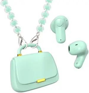 ANCwear Sage Green Mini Purse Earbuds for Girls, Matcha Cute Ear Buds with Handbag Charging Case, Bead Chain, DIY Stickers, Bluetooth 5.3, 22H Battery Life, Aesthetic Gift Earbuds for Women Teens ANCwear Sage Green Mini Purse Earbuds for Girls, Matcha Cute Ear Buds with Handbag Charging Case, Bead Chain, DIY Stickers, Bluetooth 5.3, 22H Battery Life, Aesthetic Gift Earbuds for Women Teens