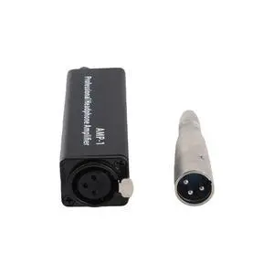 XLR to 3.5MM Headphone Amplifier Converter, Lossless Transmission Plug and Play Individual Volume Control for Music Creation, Live Singing, Performance Monitoring XLR to 3.5MM Headphone Amplifier Converter, Lossless Transmission Plug and Play Individual Volume Control for Music Creation, Live Singing, Performance Monitoring