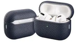 Leather Case for AirPods Pro 2/pro 3, Lychee Pattern Protective Cover with Wireless Charging, 360-Degree Protection, Handmade, Navy Blue (Royal Blue, for AirPods Pro 32025) Leather Case for AirPods Pro 2/pro 3, Lychee Pattern Protective Cover with Wireless Charging, 360-Degree Protection, Handmade, Navy Blue (Royal Blue, for AirPods Pro 32025)