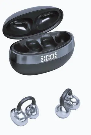 SHBQRSEar Clip Type Wireless Earphones, AI Intelligent Translation, Bluetooth Earphones, Noise Cancelling Earphones (Black) SHBQRSEar Clip Type Wireless Earphones, AI Intelligent Translation, Bluetooth Earphones, Noise Cancelling Earphones (Black)