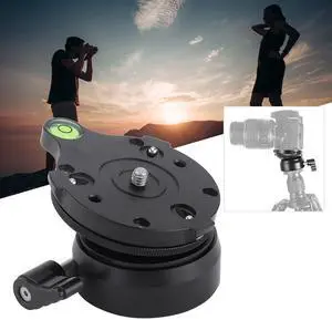 DY60N Tripod Leveling Base, Professional Aluminum Alloy Camera Head Leveler with 360 Rotation for DSLR Photography Outdoor DY60N Tripod Leveling Base, Professional Aluminum Alloy Camera Head Leveler with 360 Rotation for DSLR Photography Outdoor