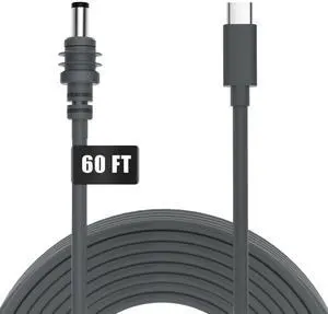 Zinweyton USB C to DC Power Cable for Starlink Mini, Max Power 140W Input Type C to DC Cable, 18AWG 20M/60FT Replacement Cable for Star Link Mini Waterproof Grey Zinweyton USB C to DC Power Cable for Starlink Mini, Max Power 140W Input Type C to DC Cable, 18AWG 20M/60FT Replacement Cable for Star Link Mini Waterproof Grey