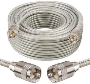 MOOKEERF CB Coax Cable 75ft,RG8X Stranded Core UHF PL259 Male to Male Low Loss CB Antenna Cable 50 Ohm for HAM Radio,Antenna Analyzer,Dummy Load,SWR Meter MOOKEERF CB Coax Cable 75ft,RG8X Stranded Core UHF PL259 Male to Male Low Loss CB Antenna Cable 50 Ohm for HAM Radio,Antenna Analyzer,Dummy Load,SWR Meter