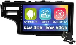 4+64GB 9 Inch Touchscreen Android 14 Car Radio Stereo for Honda Fit 2014-2018 with CarPlay/Android Auto Car Radio, Support WiFi 6, Bluetooth,5.4, Backup Camera, SWC 4+64GB 9 Inch Touchscreen Android 14 Car Radio Stereo for Honda Fit 2014-2018 with CarPlay/Android Auto Car Radio, Support WiFi 6, Bluetooth,5.4, Backup Camera, SWC
