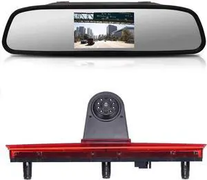 High Roof Mount 3rd Brake Light Rear View Backup Camera+4.3 inch TFT LCD Screen Mirror Replacement for Van Mercedes Benz Sprinter W906/ VW Crafter Caravelle 2007-2015 High Roof Mount 3rd Brake Light Rear View Backup Camera+4.3 inch TFT LCD Screen Mirror Replacement for Van Mercedes Benz Sprinter W906/ VW Crafter Caravelle 2007-2015