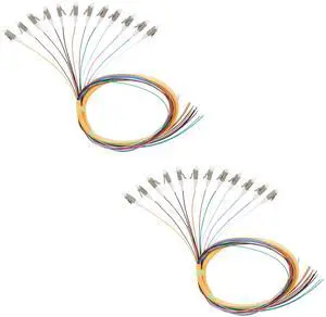 Xunsomten 12 Strand LC/OM2 Fiber Optic Pigtail 1.2m LC-UPC Mulitmode Fiber Pigtail for Networks Communication System,2 Packs Xunsomten 12 Strand LC/OM2 Fiber Optic Pigtail 1.2m LC-UPC Mulitmode Fiber Pigtail for Networks Communication System,2 Packs