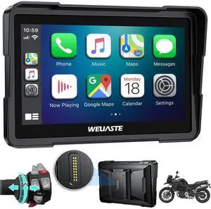 WEUASTE 7" Motorcycle CarPlay Fit for BMW with Wonder Wheel Control, Android Auto/iOS, GPS Navigation System, IP69K Waterproof Touchscreen, 1200Nit, Plug-and-Play, Bluetooth, Light Sensor, TPMS, Sir WEUASTE 7" Motorcycle CarPlay Fit for BMW with Wonder Wheel Control, Android Auto/iOS, GPS Navigation System, IP69K Waterproof Touchscreen, 1200Nit, Plug-and-Play, Bluetooth, Light Sensor, TPMS, Sir
