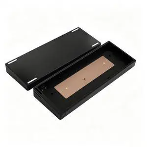 YMKPVR KBDiy Nova60 Case Fit Wooting 60 HE Tofu60 GH60 Holy60 GK61 Mechanical Keyboard CNC E-Coating Anodized (with Brass Weight Bar)(Black) YMKPVR KBDiy Nova60 Case Fit Wooting 60 HE Tofu60 GH60 Holy60 GK61 Mechanical Keyboard CNC E-Coating Anodized (with Brass Weight Bar)(Black)