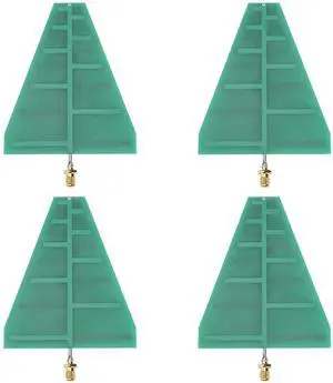 Log Periodic Directional RF Antenna 1.35GHz-9.5GHz, 4-Piece Set with N Female Connector Log Periodic Directional RF Antenna 1.35GHz-9.5GHz, 4-Piece Set with N Female Connector