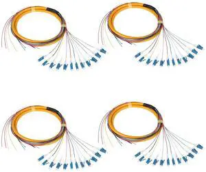 fyboptwu - 12 Fibers LC UPC Singlemode (SM) Fiber Optic Pigtail 1.2m LC Single Mode Fiber Cable Pigtail for Engineering Network Fiber Access, 4 Packs fyboptwu - 12 Fibers LC UPC Singlemode (SM) Fiber Optic Pigtail 1.2m LC Single Mode Fiber Cable Pigtail for Engineering Network Fiber Access, 4 Packs