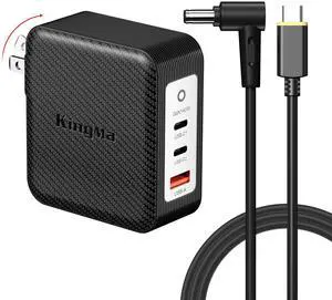 King Ma 20V/6.75A (MAX 140W) GaN Laptop Charger, PD 3.1 Fast Wall Charger with Foldable Plug & USB-C Cable, 3-Port Portable Charger Compatible with Asus FX86F/FX95G/FA506/FA706/FX95D/FX95G King Ma 20V/6.75A (MAX 140W) GaN Laptop Charger, PD 3.1 Fast Wall Charger with Foldable Plug & USB-C Cable, 3-Port Portable Charger Compatible with Asus FX86F/FX95G/FA506/FA706/FX95D/FX95G