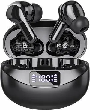 Fhumsh Ear Buds with ENC Noise Canceling Headset, IPX7 Waterproof Earphones (beiyon) DK-Black Fhumsh Ear Buds with ENC Noise Canceling Headset, IPX7 Waterproof Earphones (beiyon) DK-Black