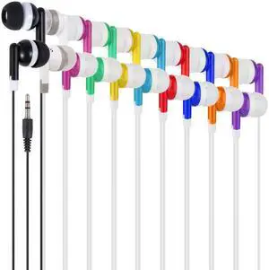 Wjjitan Kids Bulk Earbuds Headphones Earphones 50 Pack Multi Colored, Wholesale Disposable Ear Buds Individually Bagged for Schools, Classroom, Students, Libraries, Hospitals,Gifts(50Mixed) Wjjitan Kids Bulk Earbuds Headphones Earphones 50 Pack Multi Colored, Wholesale Disposable Ear Buds Individually Bagged for Schools, Classroom, Students, Libraries, Hospitals,Gifts(50Mixed)